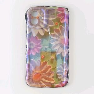 iPhone 15 Cute Colorful Oil Painting Printed Flower Case